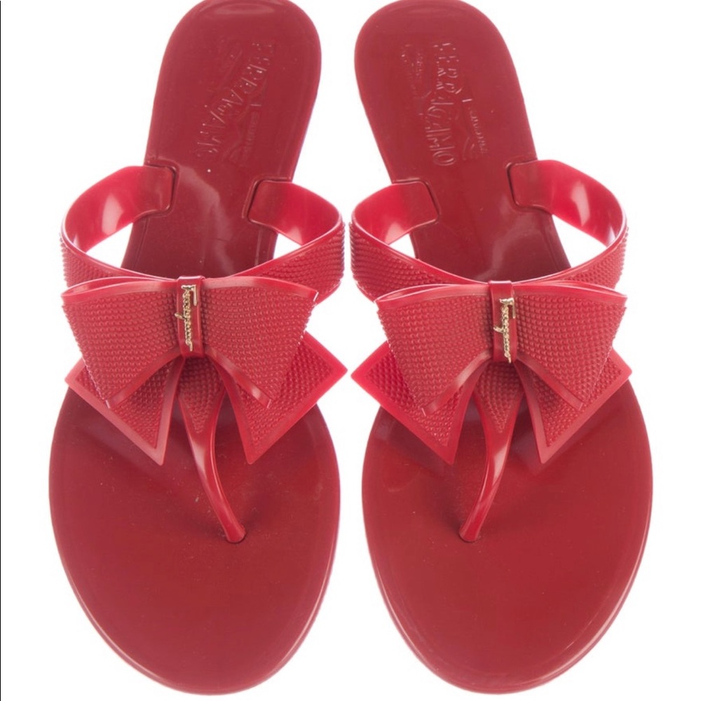 Salvatore Ferragamo - Bali Bow Slide Sandals